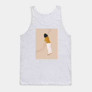 Moody Woman, Sad Woman Illustration Tank Top